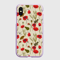 Чехол для iPhone XS Max матовый Маки и лягушки