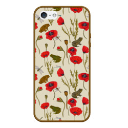 Чехол для iPhone 5/5S матовый Маки и лягушки