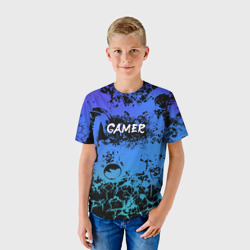 Детская футболка 3D Gamer геймер абстрактный фон - фото 2