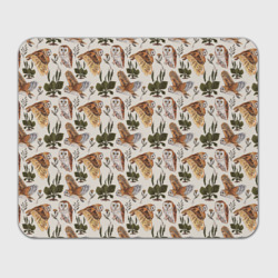 Прямоугольный коврик для мышки Совы и подорожник