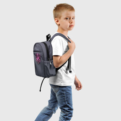 Детский рюкзак 3D Розовый осьминог на сером фоне - фото 2