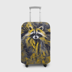 Чехол для чемодана 3D Абстрактный желтый енот в стиле арт
