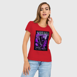 Женская футболка хлопок Slim Nirvana band - фото 2