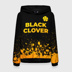 Женская толстовка 3D Black Clover - gold gradient: символ сверху