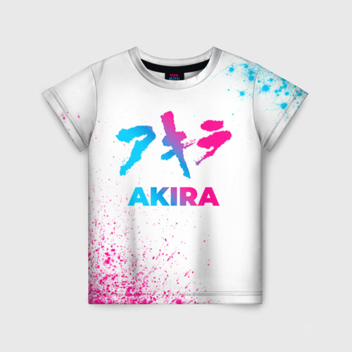 Детская футболка с принтом Akira neon gradient style, вид спереди №1