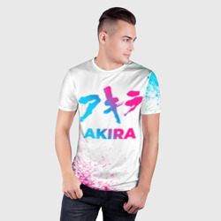 Мужская футболка 3D Slim Akira neon gradient style - фото 2