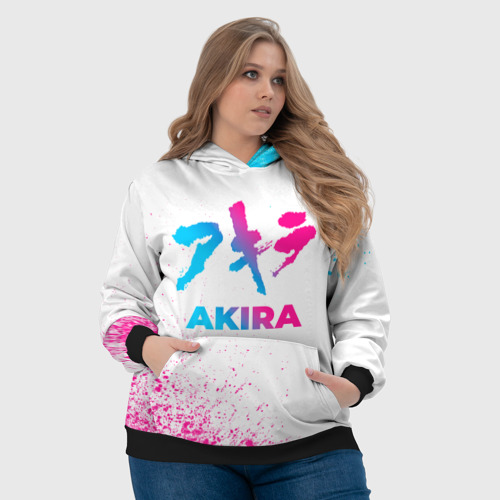 Женская толстовка 3D Akira neon gradient style, цвет 3D печать - фото 6