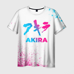 Мужская футболка 3D Akira neon gradient style