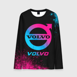 Мужской лонгслив 3D Volvo - neon gradient