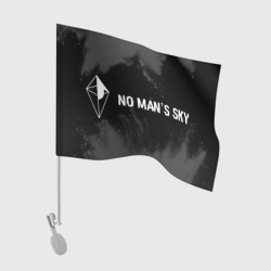 Флаг для автомобиля No Man's Sky glitch на темном фоне: надпись и символ