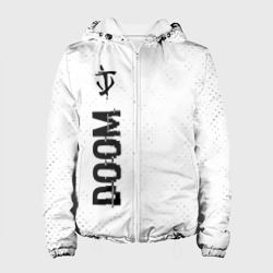 Женская куртка 3D Doom glitch на светлом фоне: по-вертикали