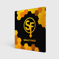 Холст квадратный Sally Face - gold gradient