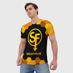 Мужская футболка 3D Sally Face - gold gradient - фото 2