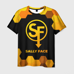 Мужская футболка 3D Sally Face - gold gradient