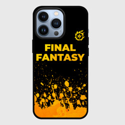 Чехол для iPhone 13 Pro Final Fantasy - gold gradient: символ сверху