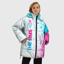 Женская зимняя куртка Oversize The Sims neon gradient style: по-вертикали - фото 2