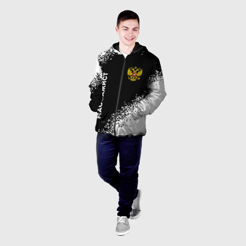 Мужская куртка 3D Массажист из России и герб РФ: надпись, символ, цвет 3D печать - фото 3
