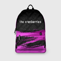 Рюкзак с принтом The Cranberries rock Legends: символ сверху для любого человека, вид спереди №3. Цвет основы: белый