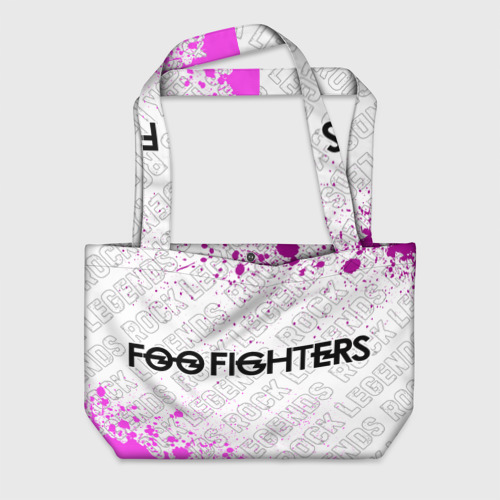 Пляжная сумка 3D Foo Fighters rock Legends: надпись и символ
