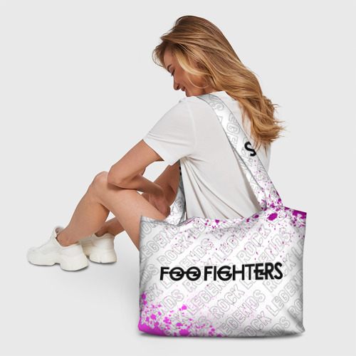 Пляжная сумка 3D Foo Fighters rock Legends: надпись и символ - фото 6