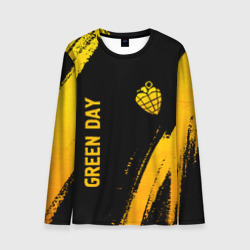 Мужской лонгслив 3D Green Day - gold gradient: надпись, символ