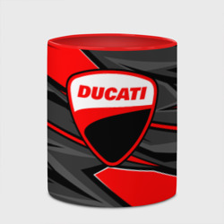 Кружка с полной запечаткой Ducati - red stripes - фото 2