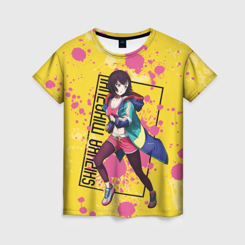 Женская футболка с принтом Shizuka Mikazuki, вид спереди №1