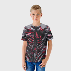 Детская футболка 3D Красная кибер броня - фото 2