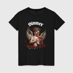 Sinner – Женская футболка хлопок с принтом купить со скидкой в -20%