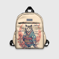 Детский рюкзак 3D Кот-самурай