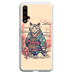 Чехол для Honor 20 Кот-самурай