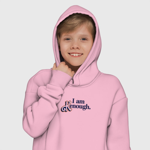 Детское худи Oversize хлопок I am Kenough Ken Barbie, цвет светло-розовый - фото 12