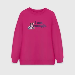 Женский свитшот oversize без начеса хлопок I am Kenough Ken Barbie