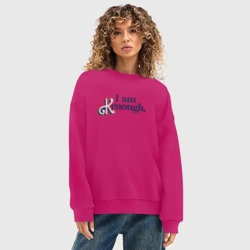 Женский свитшот oversize без начеса хлопок I am Kenough Ken Barbie - фото 2