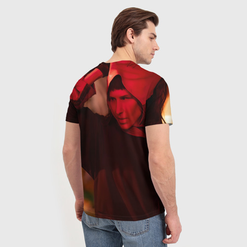 Мужская футболка 3D с принтом Пила  Аманда Янг, вид сзади #2