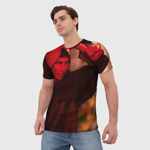 Мужская футболка 3D с принтом Пила  Аманда Янг, фото на моделе #1