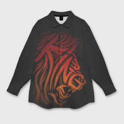 Женская рубашка oversize 3D Abstract lion