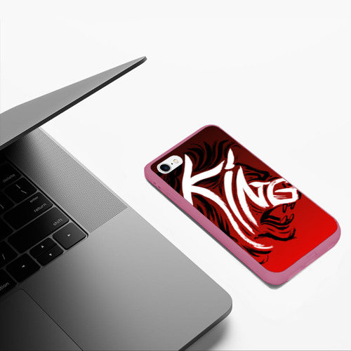 Чехол для iPhone 6/6S матовый с принтом Lion - king, фото #5