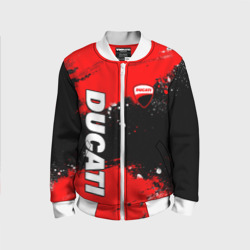 Детский бомбер 3D Ducati - красная униформа с красками