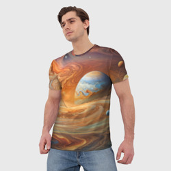 Мужская футболка 3D Буря в космосе - фото 2