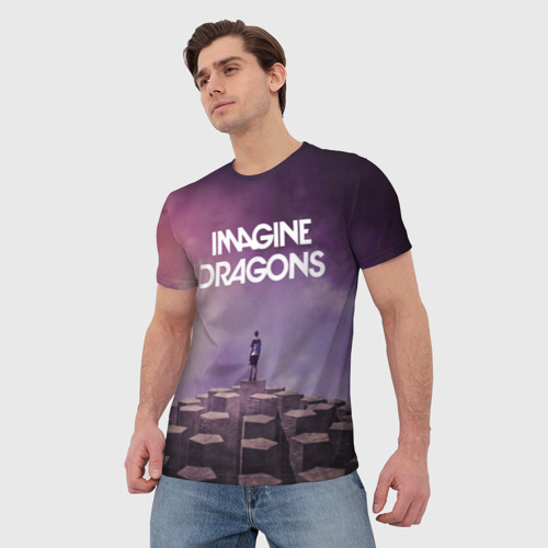 Мужская футболка 3D Imagine Dragons обложка альбома Night Visions, цвет 3D печать - фото 3