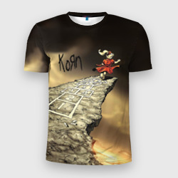 Мужская футболка 3D Slim Korn обложка альбома Follow the Leader