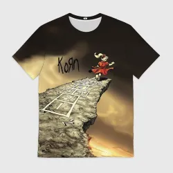 Мужская футболка 3D Korn обложка альбома Follow the Leader