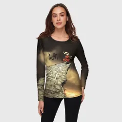 Женский лонгслив 3D Korn обложка альбома Follow the Leader - фото 2