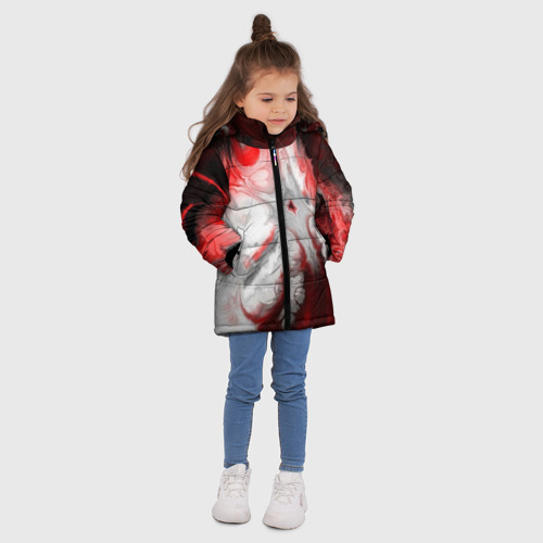 Зимняя куртка для девочек 3D с принтом 50 оттенков абстракции, вид сбоку #3