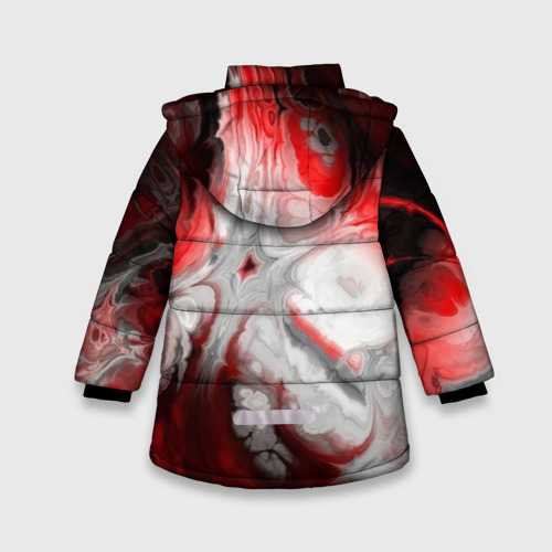 Зимняя куртка для девочек 3D с принтом 50 оттенков абстракции, вид сзади #1