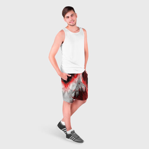 Мужские шорты 3D с принтом 50 оттенков абстракции, фото на моделе #1