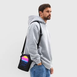 Сумка через плечо 3D Неоновый закат - гранж - фото 2