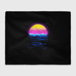 Плед 3D Неоновый закат - гранж