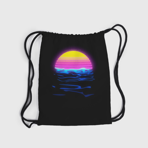 Рюкзак-мешок 3D Неоновый закат - гранж - фото 6